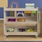 Flash Furniture Bright Beginnings Commercial Space Saving Wooden Mobile Classroom Storage Cart, 3 Angled Shelves, Locking Caster Wheels, Kid Friendly Design, Natural MK-ME13705-GG - alternate 10